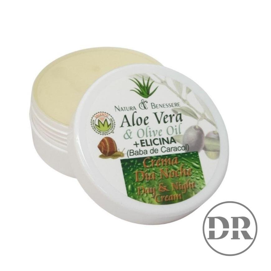 CREMA ALOE VERA & OLIVE OIL + ELICINA (DIA Y NOCHE)